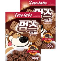 제로랩스 강아지용 시리얼 멍스 100g, 2개, 캐롭 맛
