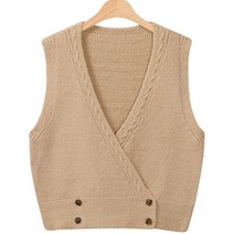 레몬소울 로오 브이넥 단추 니트 베스트