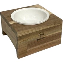 벨르펫홈 반려동물 수제 원목 테이블 식기 1구 세트 도자기 11cm, 혼합색상, 1세트