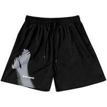 남성용 느낌 있는 붓터치 농구 축구 스포츠 반바지