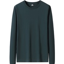 남성용 캐주얼 가을 빅사이즈 무지 긴팔티