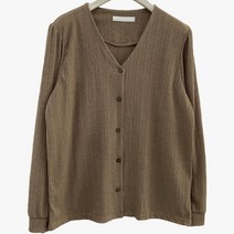 슈가펀 여성용 메칸 우드버튼 블라우스