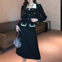 비비에모 스퀘어넥 민소매 원피스 크롭 카라자켓 투피스세트 01921