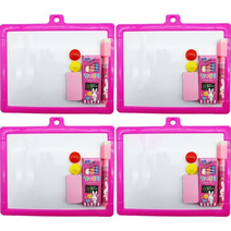 여니팩토리 양면 칠판 화이트보드 소 핑크 4P, 플라스틱