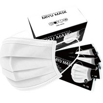 miyumask 덴탈 일회용 마스크 대형, 50개입, 1개, 화이트