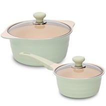 OSLO 인덕션 허브 냄비세트 2종, 혼합색상, 편수냄비 18cm + 양수냄비 24cm