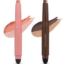 메리쏘드 투톤 섀도우 0.9g x 2종 세트, 스탈릿코랄+러즈틱브라운, 1세트