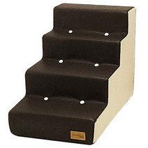 퍼니데코 프리미엄 가죽 강아지계단, 브라운