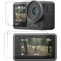 스페이스쉴드 DJI 오즈모 액션3 카메라 스크린 렌즈 보호필름 3종 x 2p 세트, 1세트