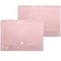 [a3도면] 올러바웃 다기능 폴더 A4 파일 케이스, 2개, 핑크