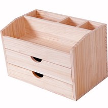 해마루 다용도 원목 2단 화장품 정리함, 우드, 1개