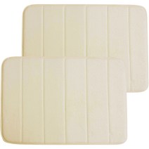 일상나눔 메모리폼 극세사 발매트 2p, 아이보리