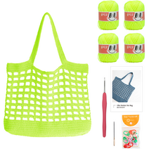 yarna 올리오 마켓 네트백 DIY 키트, 741 네온레몬, 1세트