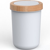 튤리 뱀부 원터치 휴지통 원형 5L, 그레이, 1개