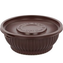 친환경 면 용기 소 초코색 몸통 100p + 뚜껑 100p 세트, 100개입, 1세트