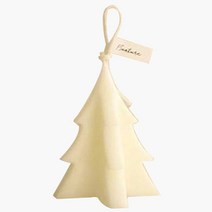 F5NATURE 크리스마스 오브제 트리캔들 베이, 화이트