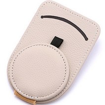 카템 써클 마그넷 썬바이저 클립 차량용 선글라스 안경 거치대, 베이지, 1개