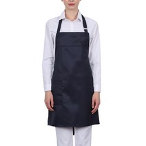 웰프런 목걸이형 버클장식 앞치마, 2개, 네이비