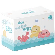 키저스 유아용 아쿠아 프렌즈 목욕놀이 인형 6종 세트, 혼합색상