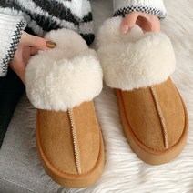 이사도라 여성용 통굽 어그 퍼 슬리퍼