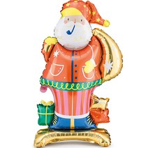 파티데코 산타 스탠딩 은박풍선, 혼합색상, 1개