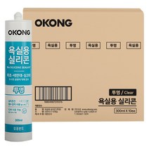 오공 욕실용 실리콘 투명 300ml x 10p, 1개