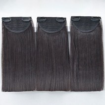 하이유니 단발 볼륨업 헤어뽕 붙임머리 헤어피스 27cm, 챠콜블랙, 1개