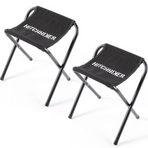 히치하이커 바비큐 접이식 체어 2p 세트, 블랙, 1세트
