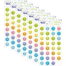 쁘띠팬시 표정스티커 싱글벙글 대 DA5332, 7개, 혼합색상