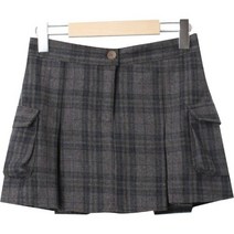 워크올 체크 밴딩 포켓 미니 스커트 cpsk5098k2c