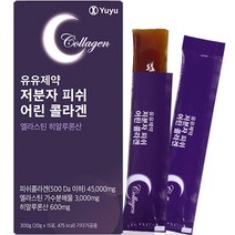 유유제약 저분자 피쉬 어린 콜라겐 엘라스틴 히알루론산 20g x 15포, 1개