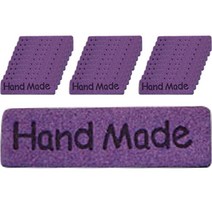 큐트 폰트 파스텔 영문 핸드메이드 레터링 DIY 소품 만들기 가죽 라벨 100g, 다크 퍼플, 100개