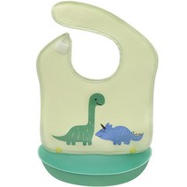 모리의집 아동용 컵 분리형 턱받이, 1개, 그린