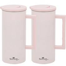 퀸센스 시그니처 베이지 물병 2p, 핑크, 1.6L