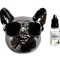 엠퓨처 차량용 불독 방향제 스페이스그레이 + 오일 15ml + 클립 3cm + 오일솜 세트, 에어프릴프레쉬, 1세트