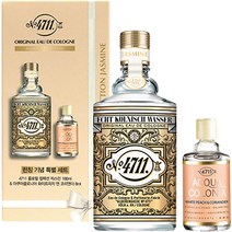 4711 플로럴 컬렉션 자스민 EDC 100ml + 아쿠아 콜로니아 화이트피치 앤 코리엔더 향수 8ml 세트, 1세트