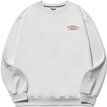 팀스핏 남성용 아치 라인 스몰로고 고중량 맨투맨 티셔츠