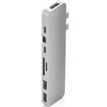 하이퍼 드라이버 GN28D-SI 허브 USB-C 도킹 스테이션 8 IN 1, 실버