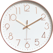 아베른 국민 벽시계 무소음 벽시계, 로즈골드