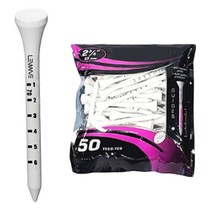 다퍼세일즈 6단 눈금 대나무 우드 골프 티 미들 50p, 혼합색상