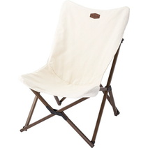 코베아 WS 캔버스 롱 체어 캠핑의자, 1개, 아이보리