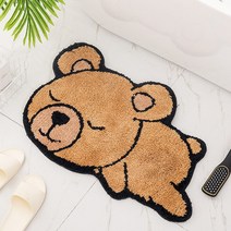 홈테리 엎드린 동물 침실 카펫 털 욕실 미니 러그, 곰돌이