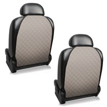 지엠지모터스 스크래치방지 킥매트 자동차시트커버 운전석 + 보조석 세트, 코튼베이지, 1세트