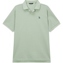 헤지스 남성용 퍼피자수 면 반팔 카라 티셔츠 HZTS3B402L1