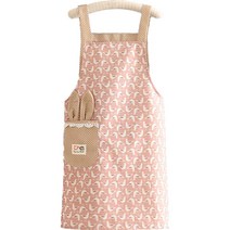 허브플러스 바니 포켓 앞치마, 핑크, 1개