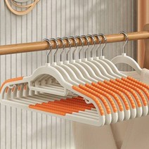 솔브리빙 논슬립 내구성 좋은 고급형 옷걸이, 주황색, 10개