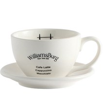 NYWIBG 도자기 카페라떼잔, 블랙, 1개