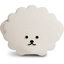 딩동펫 강아지 몽실이 라텍스 장난감, 크림, 1개