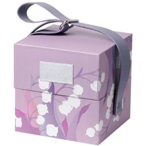 메이크마인 석고방향제 화장품 립스틱 방지 선물 가죽 손잡이 포장박스 10 x 10 x 10 cm, 자주색, 1개