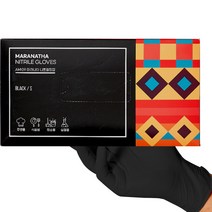 에이엠공구 마라나타 니트릴장갑 100p, 블랙, 대(L), 1개